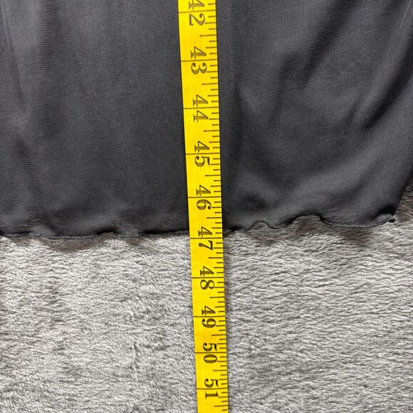 Vintage Slip Dress Nightgown Robe Set Sheer Velvet Trim Black Silver Small F177 - Picture 8 of 10